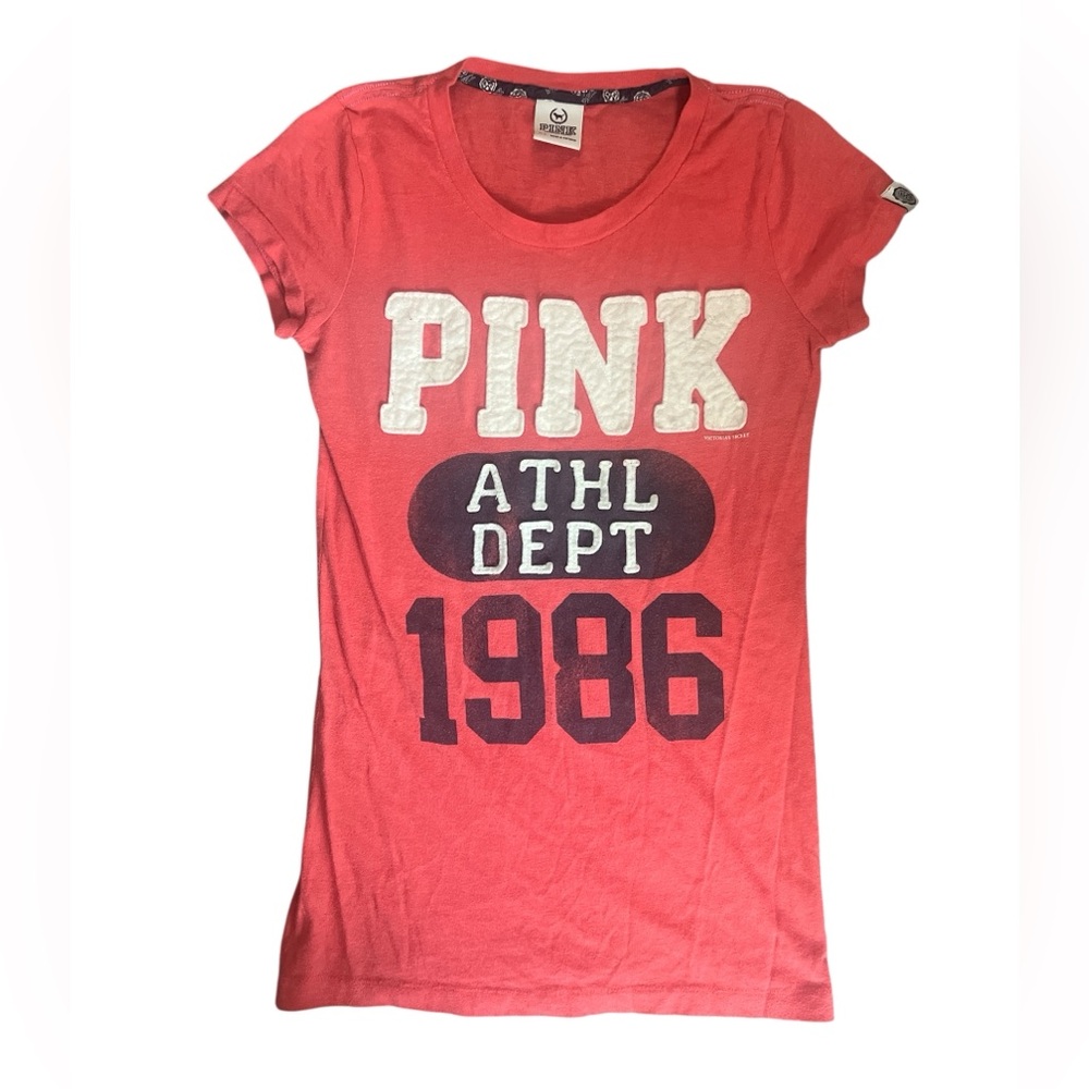 PINK Victoria's Secret Coral Short Sleeve Tee